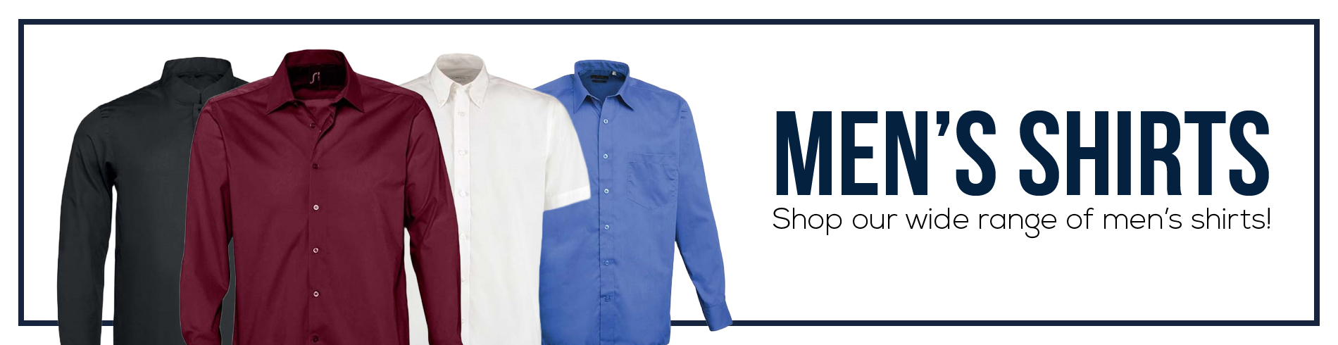 Men's Long and Short Sleeve Shirts Embroidered and Printed