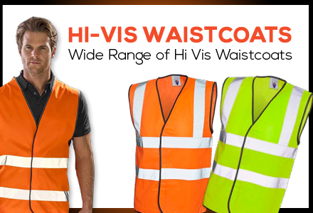 Hi-Vis Waistcoats / Vests Embroidered and Printed