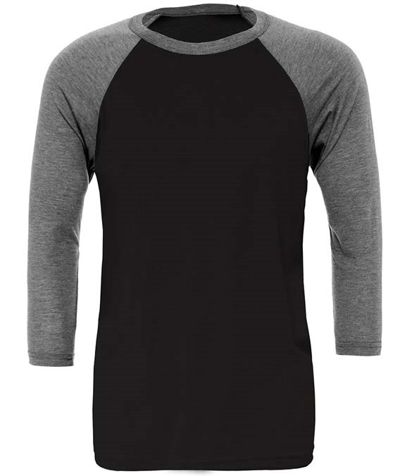 Canvas Unisex 3/4 Sleeve Baseball T-Shirt