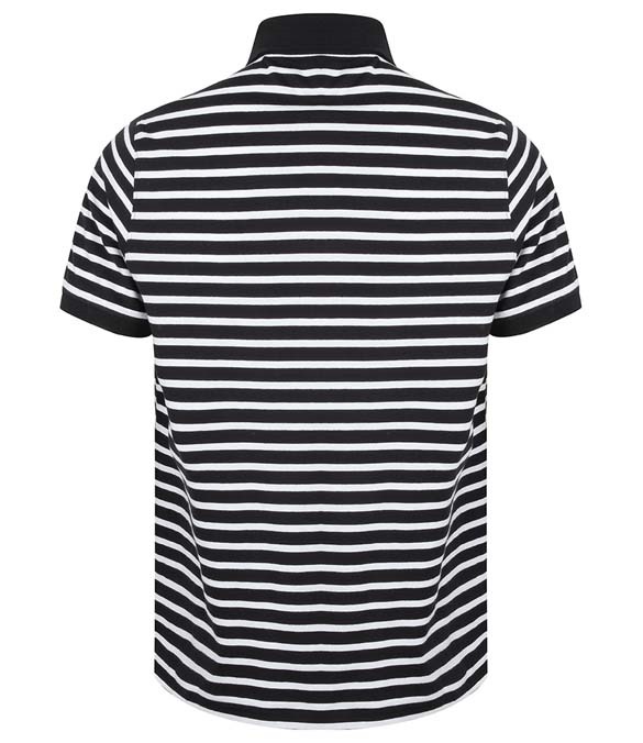 Front Row Striped Jersey Polo Shirt