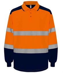 Yoko Two Tone Long Sleeve Polo Shirt