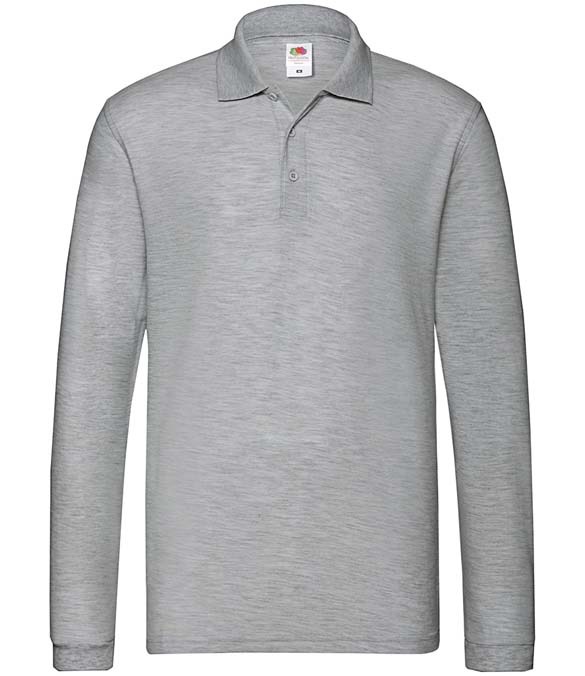 Fruit of the Loom Premium Long Sleeve Cotton Piqu&#233; Polo Shirt