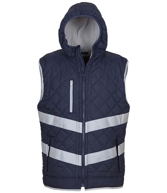 Yoko Hi-Vis Kensington Hooded Gilet